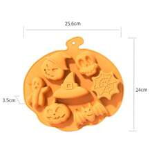 Molde de silicona Halloween 1/3 piezas, molde de silicona de fantasma, calabaza, calaveras y sombrero, molde antiadherente de Halloween para hacer dulces, chocolate, pasteles, magdalenas, gelatina, cubitos de hielo, cera, galletas, fondant y decoraciones de Halloween para el hogar y fiestas - Multicolor - Ver 11