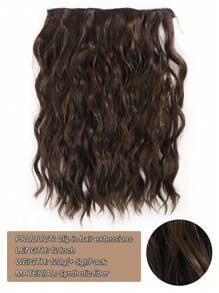 12 Inch Clip On Wig For Summer Autumn Lightweight Water Ripple Curly Wig 4-Piece Set Synthetic Heat-Resistant Fiber Wig Suitable For Women's Daily Holiday Wear