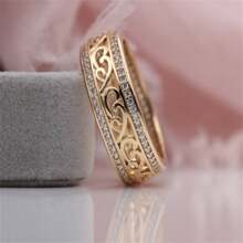 1pc Luxury Hollow Retro Women Ring