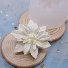 1 pezzo Stampo in silicone a forma di foglie di agrifoglio di Natale per fai da te