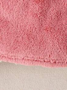 Baby Mädchen süßes Plüsch Langarm Kleid mit Schleifendekor, Frühling/Herbst - Pink - Übersicht 5