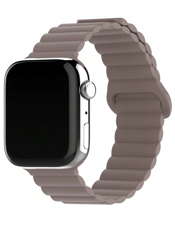 1 Peça Pulseira Magnética de Silicone Unissex Compatível com , se Ajusta a 38mm 40mm 41mm 42mm 44mm 45mm 46mm 49mm para Séries Ultra/10/9/SE/8/7/6/5/4/3/2/1