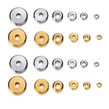 20 roestvrij stalen platte spacer kralen lot 3 4 5 6 8 10mm gouden losse grote grote gaten spacer kralen voor armband DIY sieraden maken accessoires