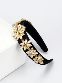 1 件装 女士彩色黑色奢华水钻头带 水晶花发带 适合舞会发饰 - 彩色 - 查看 11