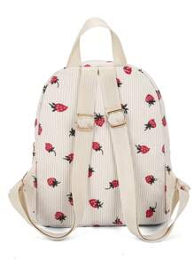 Fashionable Minimalist Mini Casual Backpack For Women - White - View 6
