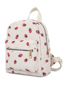 Fashionable Minimalist Mini Casual Backpack For Women - White - View 5