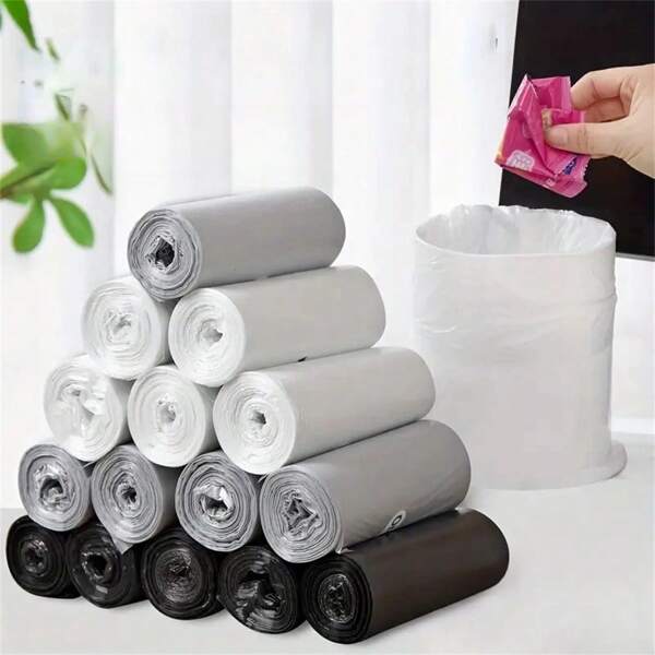 180 Stücke Mini wiederverwendbare Plastiktüten - Dick, Einweg für Desktop Müll, Auto, Hausreinigung, Wohnungen und Studentenwohnheime Grundausstattung