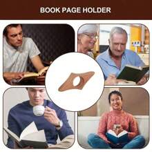 Wooden Thumb Bookmark Multi-Function Thumb Ring Page Holder Convenient Bookmark Book Expander Student Reading Tool - Wood Original Color - View 7
