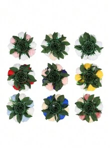 1 件，人造花球婚礼中心装饰假花玫瑰绣球花球布置中心装饰桌面人造丝花艺花束适用于婚礼派对家居装饰、情人节、礼物 - 彩色 - 查看 13