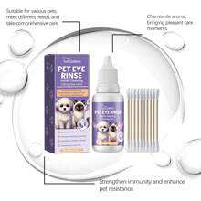 1 件装宠物洗眼液温和配方，泪痕去除剂，眼部清洁剂和护理液 - 白色 - 查看 9