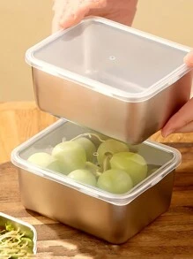 3/6pcs Stainless Steel Food Storage Containers Set With Lids - Leakproof, Stackable & Reusable For Camping, Picnics, School & Office Food Containers Food Storage Containers With Lids - Silver - View 6