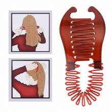 1pc Interlocking Side Hair Comb, Hair Styling Tool, Hair Accessory - Multicolor - View 2