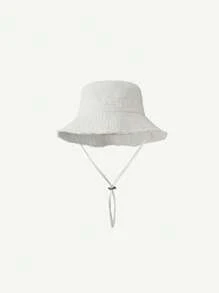 1pc Women's Drawstring Fur Edge Bucket Hat Soft Fabric Windproof Sunshade Outdoor Fashion Elegant Gift Christmas - Multicolor - View 17