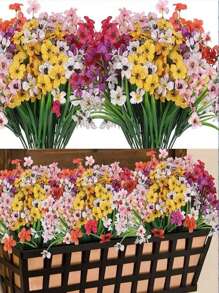 10pcs Artificial Decorative Plants, UV-Resistant Fake Greenery For Outdoor, High-Quality Anti-Oxidation Boston Fern Real Touch Realistic Fake Plants For Home/Kitchen/Room Decor, Wall Decor, Indoor/Outdoor Hanging Planters, Spring/Summer Garden Yard Decor, Halloween Decor, Home Decoration Artificial Flowers, Mother's Day & Valentine's Day Decor Gifts Birthday Graduation - Multicolor - View 6