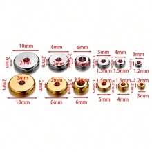 20 roestvrij stalen platte spacer kralen lot 3 4 5 6 8 10mm gouden losse grote grote gaten spacer kralen voor armband DIY sieraden maken accessoires