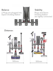 SOKANY 适用于V7 V8 V11 V12 V15吸尘器头收纳支架V10轻量版扩展挂架 - 灰色 - 查看 5