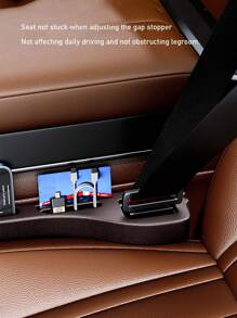 2pcs Car Seat Gap Filler, Carseat Side Organizer Pocket Storage Box, Prevents Gap Leak And Protects Seat Crevices