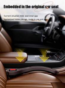 2pcs Car Seat Gap Filler, Carseat Side Organizer Pocket Storage Box, Prevents Gap Leak And Protects Seat Crevices