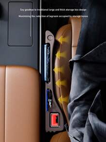 2pcs Car Seat Gap Filler, Carseat Side Organizer Pocket Storage Box, Prevents Gap Leak And Protects Seat Crevices