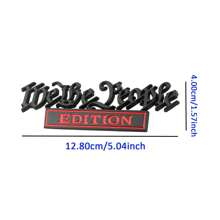 2 包 We The People 版通用金属汽车徽章贴花，汽车外部配件，适合后置或侧面放置，黑色/银色/红色/白色可选 - 均碼 - 查看 2