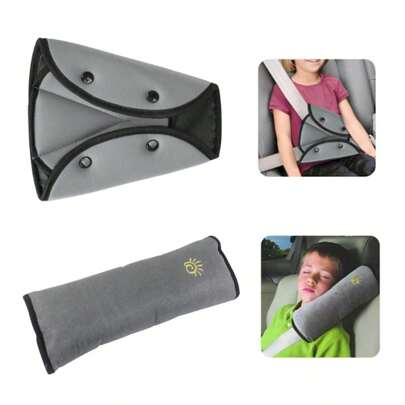 1 PIEZA Ajustador de cinturón de seguridad y protección para hombros para niños y adultos, ajustador de cinturón de seguridad para niños, clips para cinturón de seguridad, ajustador de correa para el cuello y el hombro del automóvil, posicionador de triángulo de correa, almohadillas para correa de asiento del automóvil. Protector antiarrasamiento para el hombro