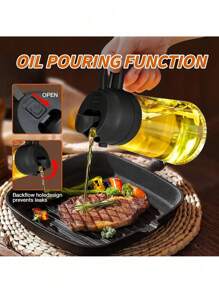 1 pieza Botella de spray de aceite de plástico, botella dispensadora de aceite de cocina, dispensador de spray de aceite de oliva y dispensador de aceite 2 en 1, rociador de aceite para cocina, barbacoa, ensalada, horneado, 470ml/15.8OZ, Cocina, Fiesta en la playa de verano, Comida, Camping, Organizador, Decoración de la habitación, Artículos de cocina. - Óxido marrón - Ver 7