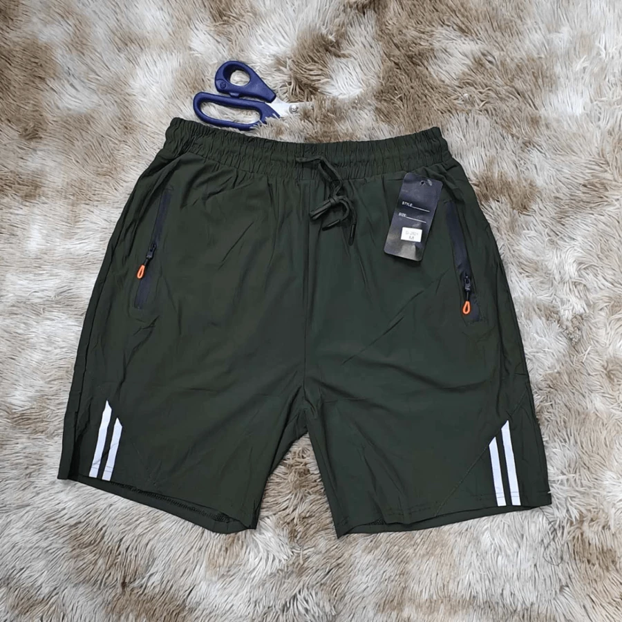 Men's Viscose Shorts D-2821 - màu xanh lá - Xem 1