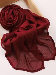 1pc Large Size Soft Breathable Solid Modal Edged Hijab Headband For Abaya Veiled Clothes - Multicolor - View 30