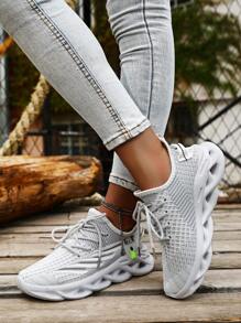 Women's Sneakers Athletic Sporty Shoes Non Slip Blade Running Gym Workout Casual Shoes Lightweight Walking Shoes Fashion Sneakers White Trainers