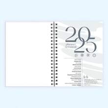 Weekly Planner Agenda 2025 Animal Print Snake Colors - Verde militar - Ver 4