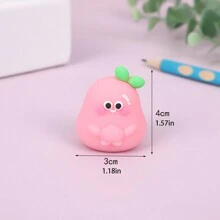 1pc Cartoon Mini Portable 3D Silicone Pencil Sharpener, Rotating Pencil Sharpener, Pencil Shaver, Back To School Stationery Gift, Award, Office And School Stationery Supplies