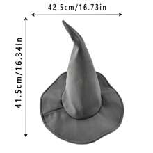 1 pieza Sombrero de mago de Halloween, accesorio de disfraz - Multicolor - Ver 2