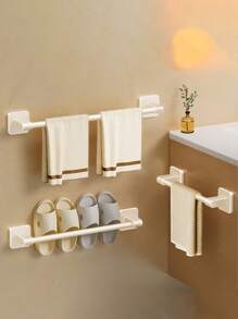 1 stuk handdoekrek voor badkamer/slaapkamer, handdoekhouder aan de muur, keukenorganizerrek, pantoffelplank, installatie zonder boren, badkamerdecoratie voor thuis, badkamerorganizer, herfstdecoratie, terug naar school