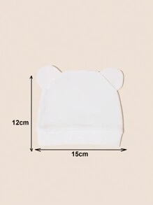 6pcs Pink Newborn Infant Cute Ear Design Warm Basic Beanies, Great Baby Shower Gift