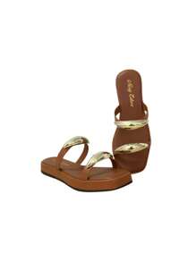 Women's Flat Comfortable Clog Sandal - Lạc đà - Xem 2