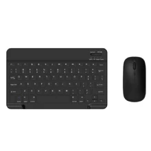 Combinación de teclado y mouse inalámbrico ultrafino compatible con iPad, tableta, portátil y computadora de escritorio, portátil, silencioso y recargable - Multicolor - Ver 12