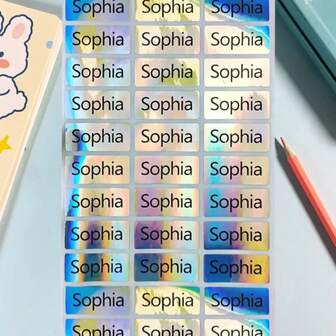60/120/210/510 piezas, Etiquetas personalizadas - Pegatinas con nombre personalizado para botellas de agua, tazas y artículos de papelería infantil - Decoraciones de baby shower y regalos familiares transparentes y resistentes al agua, multifuncionales, adhesivas, ornamentales, exquisitas, elegantes, ordenadas, modernas, casuales, coloridas, únicas, personalizadas de moda de invierno, regalos personalizados para niña/niño, regalos para bebés, lindos bebés para cumpleaños, para el Día del Niño, para el regreso a la escuela en otoño/invierno, regalos ideales para él, regalos ideales para ella, niños, noche de gala, modernos, coloridos, lindos