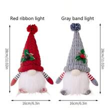 1pc Premium Knitted Lighted Santa Hat Christmas Decor, Suitable For Holiday Party, Christmas Party, Halloween Decoration, Scene Decoration, Festival Decoration, Home Decoration, Office Decoration, Party Gift, Room Decoration, Aesthetic Room Decor, Bedroom Decoration, Home Decor, Fun Christmas Party Decoration, Christmas Holiday, Happy New Year, Christmas Gift, Christmas Ornament