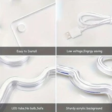 Slay Queen Neon Sign Pink White LED Neon Light Up Signs For Wall Decor Usb Neon Light For Bedroom Preppy Girl Aesthetic Room Dorm Decor Y2k Party Gifts - NHD1-SQ1 - 查看 7