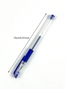 10pcs/Set Simple Unisex Ballpoint Pen For Office, Signature, Student Exam - Blue - View 3