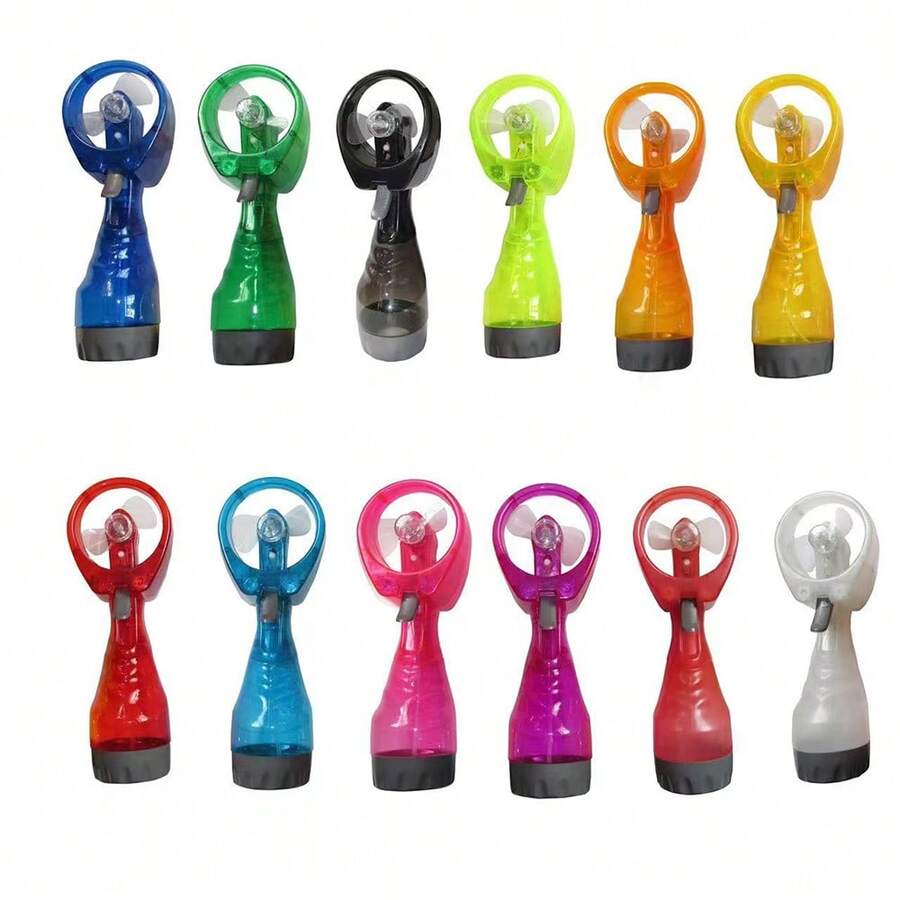 1pc Random Color New Portable Misting Fan Spray Water Mist Handheld Mini Fan Cooling Fan Water Bottle, Perfect Summer Gift - Multicolor - View 1