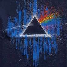 PINK FLOYD Childrens/Kids Dark Side Of The Moon Splattered T-Shirt (Navy Blue) - 藏蓝色 - 查看 2