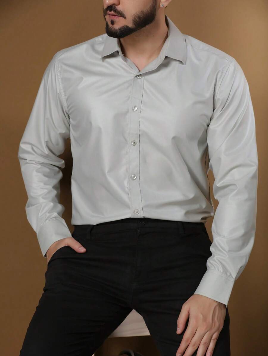 Men Shirts - Màu xanh Bạc hà - Xem 1