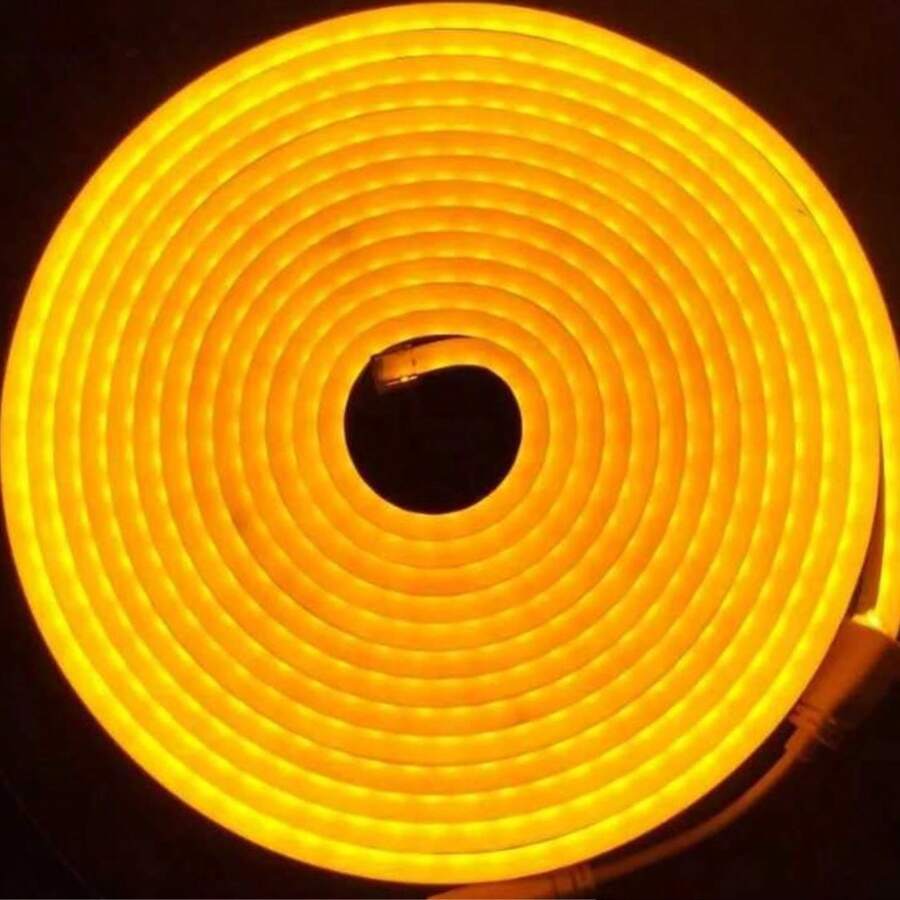 Mangueira LED Neon 12V 5 Metros IP65 12W/M Decorativa Flexível Cor à Escolha - Dourado - Visão 1
