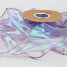Assorted Bow Tie Ribbon, Iridescent Fish Tail Tulle Fringe, Wave Chiffon Ribbon, Handmade Hair Accessory Ornaments, Birthday Gift Packaging Ribbon, Valentine's Day Bouquet Ribbon (2 Styles Random Delivery),Christmas
