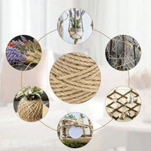 4MM Jute Rope,15M/30M/50M Strong And Heavy Duty Jute Twine, Brown Decoration  Twine String For Artworks, Gardening, Bundling, Camping, Decorating, And DIY Crafting