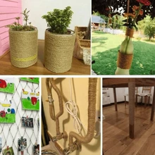 4MM Jute Rope,15M/30M/50M Strong And Heavy Duty Jute Twine, Brown Decoration  Twine String For Artworks, Gardening, Bundling, Camping, Decorating, And DIY Crafting