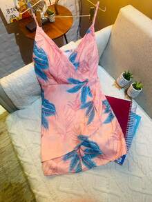 Women's Casual Sleeveless Back Zipper Solid Ruffles Summer Jumpsuit - Pink - View 1