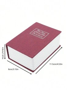 Caja de bloqueo de llave de mini libro, caja de efectivo mini con cerradura, caja de almacenamiento familiar, hucha, mejor regalo para cumpleaños y graduación (11.5x8x4.6cm/4.53x3.15*1.81in)