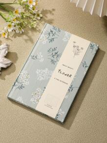 Flower Patterned Artistic Notebook With Fabric Cover, High Aesthetic Value,School Supplies,Back To School